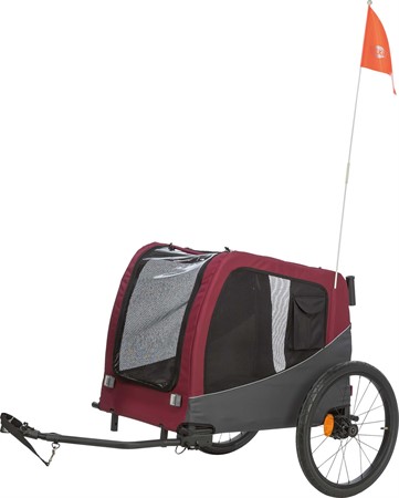 Cykelvagn,  L: 75 × 86 × 80/145 cm, grå/röd
