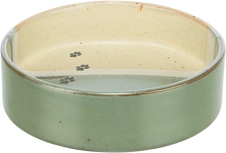 Skål, keramik, 0,2 l/ø 12 cm, grön/beige
