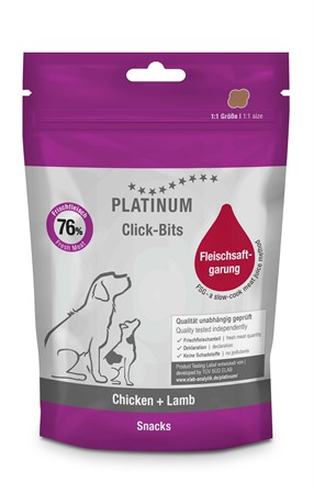 Platinum Click-Bits Chicken+Lamb 150 g