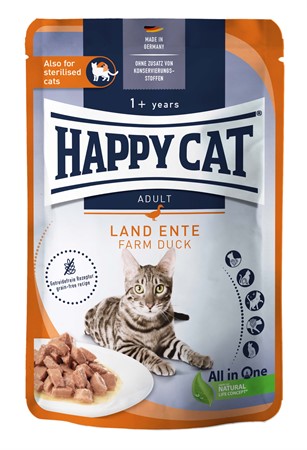 HappyCat våt/sås, anka, 85 g