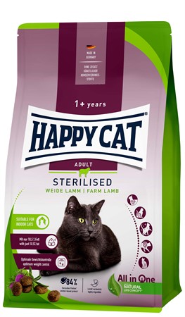 HappyCat Adult sterilised, lamm, 1,3 kg