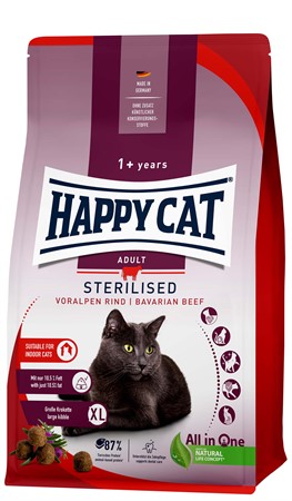 HappyCat Adult sterilised, nötkött, 4 kg