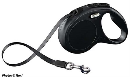flexi New CLASSIC , S: 5 m band, svart