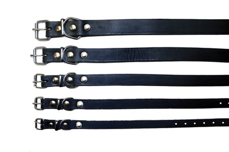Halsband råläder 12/30 Svart