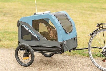 Cykelvagn, M: 81 × 102 × 102/145 cm, blå/grå