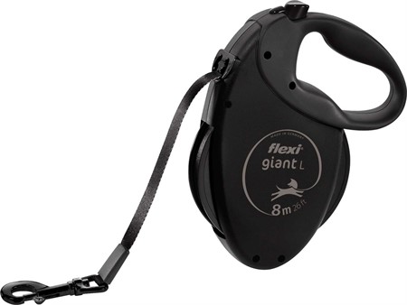 Flexi GIANT Black Edition, band, L: 8 m, svart