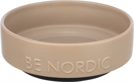 BE NORDIC skål, keramik/gummi, 0.5 l/ø 16 cm, taupe