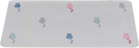 Lilly katt matskålsunderlägg, 44 × 28 cm, sage
