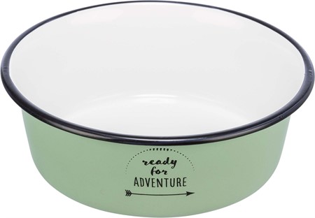 Matskål emalj/rostfri, 0.3 l/ø 12 cm, grön