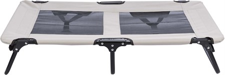 Campingsäng 79×19×50 cm, grå/svart