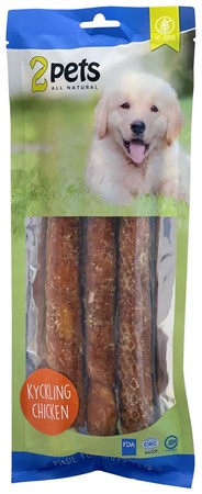 2pets Tuggrulle m kycklingfilé 28cm 3-pack, 250g