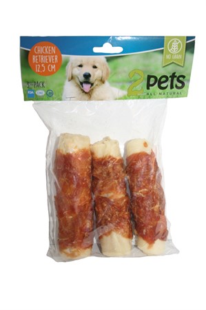 2pets Retrievertugg m kycklingfilé 12,5cm, 3-pack, ca 195-210g