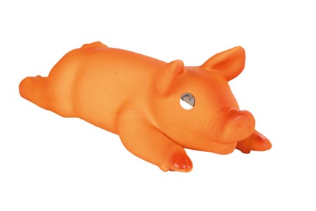 Gris liggande, latex, 23 cm