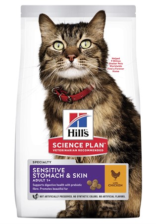 Hills Feline Adult Sen.Stomach & Skin Chicken 7kg