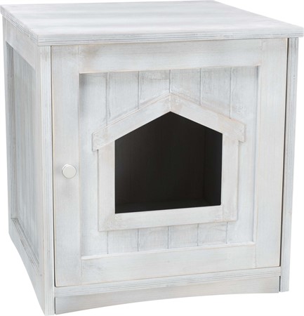 Toaletthus för kattlåda, MDF, 49 × 51 × 51 cm, vintage-grå