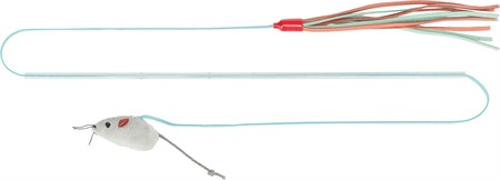 Kattvippa med 2 leksaker, flexibelt band, 40 cm