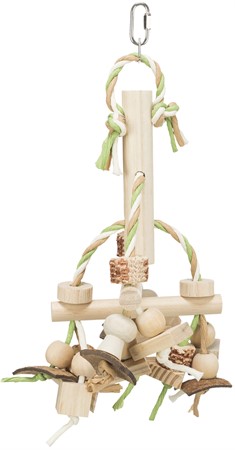 Fågelleksak trä, multifärg, 31 cm