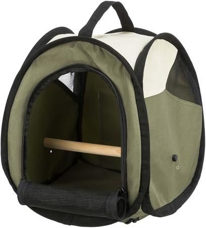 Transportbur fågel nylon m sittpinne 27x27x32 cm