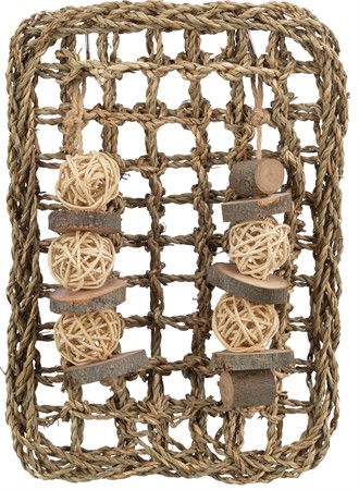 Gnagarmatta med leksaker, sjögräs, 18 × 30 cm