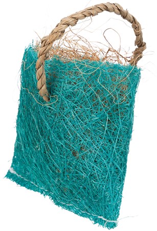 Snackspåse med kokosfibrer, sisal, 10 × 13 cm, blå