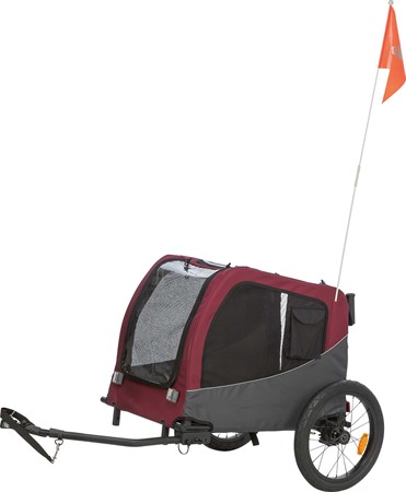 Cykelvagn, M: 63 × 68 × 75/137 cm grå/röd