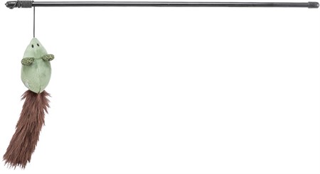 Kattvippa med mus, plast/plysch, 46 cm