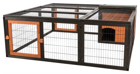 Utehage Natura med hus, 150×h53×150 cm, svart/brun