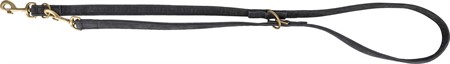 (BV)Pure multikoppel, läder, S-M: 2 m/15 mm, svart