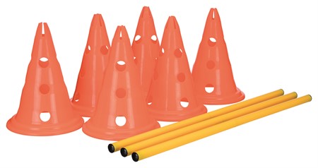 Dog Activity Hinderset 3 hinder, ø23×30cm, 78cm, orange & gul