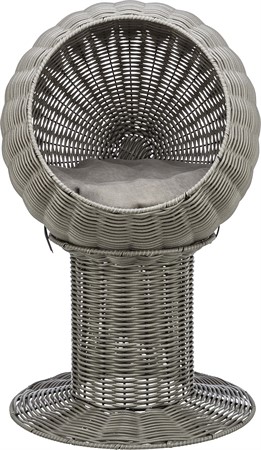 Amalia-grotta, polyrattan, rund, Ø 42 × 70 cm, grå