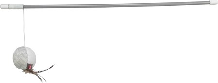 Kattvippa med boll & fjädrar, plast/plysch, 46 cm