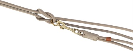 (BV)Pure multikoppel, rundsydd, läder, S: 2 m/10 mm, ljusgrå