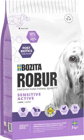 Bozita Robur Sens. GF Active, Lamb  3kg