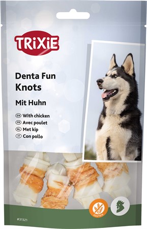 Denta Fun Tuggknut, kyckling, 5 cm, 5-pack