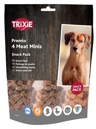 PREMIO 4 Meat Minis, kyckling, anka, beef, lamm,4 × 100 g