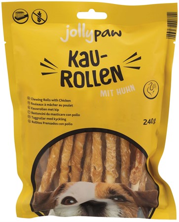 JP, Tuggrulle, vit, kyckling, 12 cm, 30 st./240 g