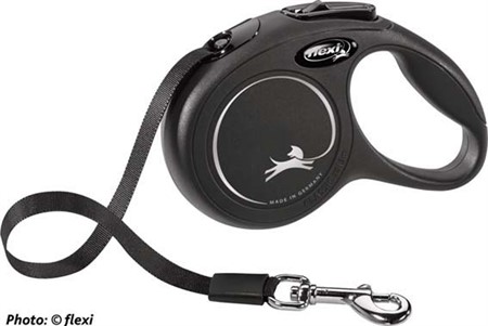 flexi New CLASSIC , XS: 3 m band, svart