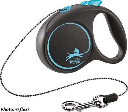 flexi BLACK DESIGN, rep, XS: 3 m, blå