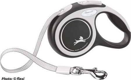 flexi New Comfort, band, XS: 3 m, svart