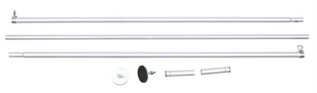 Cat Protect Teleskopstolpset, rak, 128-320 cm, aluminium