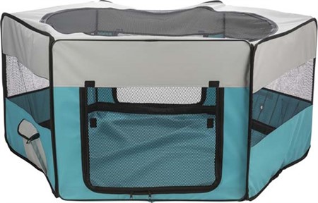 Utehage, nät/golv, marsvin, kanin, polyester, ø 150 × 65 cm, turkos/lj