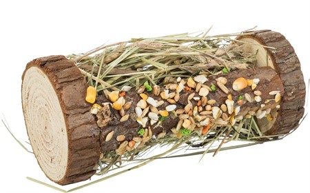 Trätorn med alpängshö, 13x17x13 cm, 110 g